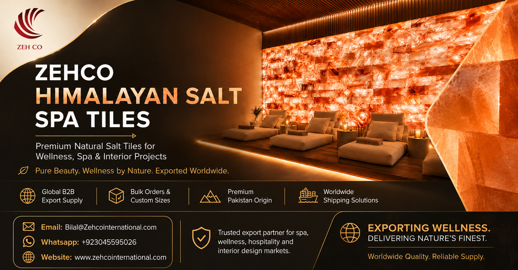 How Himalayan Pink Salt Tiles Benefit Spa and Wellness Therapy Centers