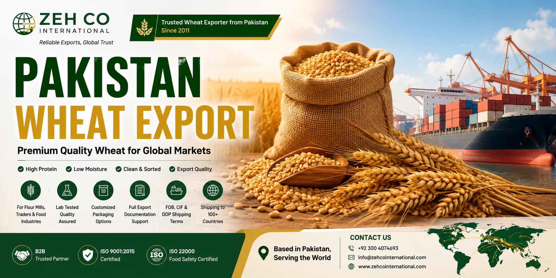 Pakistan Wheat Export Guide for Flour Mills, Traders, and International Buyers