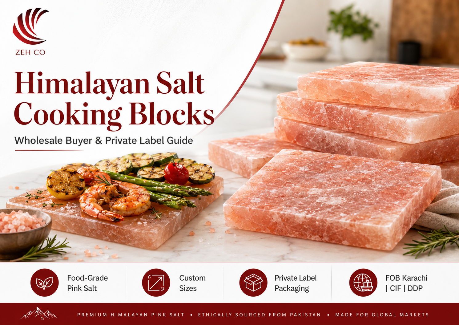 Himalayan Salt Cooking Blocks from Pakistan: Wholesale Buyer and Private Label Guide