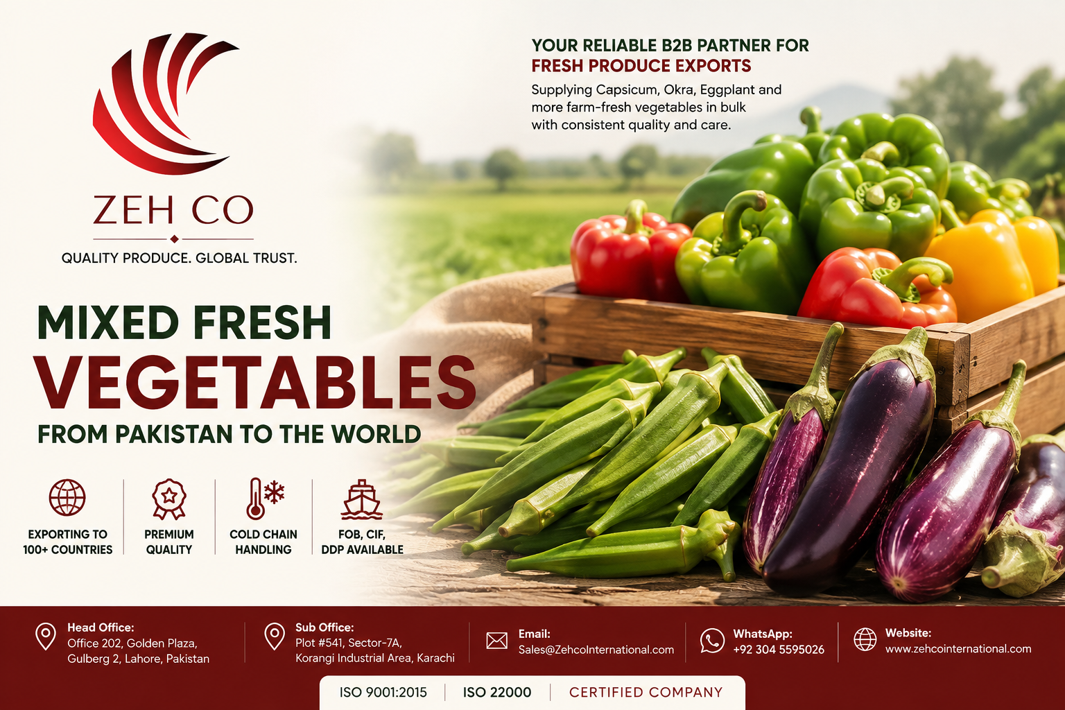 Mixed Fresh Vegetables Export from Pakistan: B2B Sourcing Guide for Global Importers