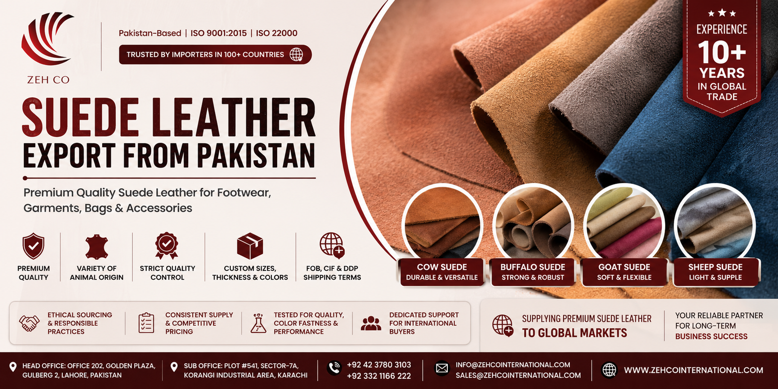 Veloursleder-Export aus Pakistan: B2B-Beschaffungsleitfaden für Schuhe, Bekleidung und Accessoires