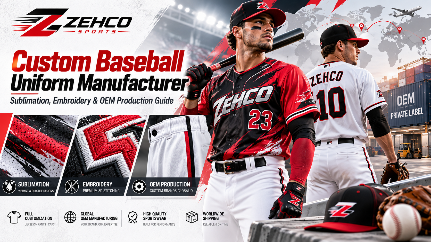 Custom Baseball Uniform Manufacturer: Sublimation, Embroidery & OEM Production Guide